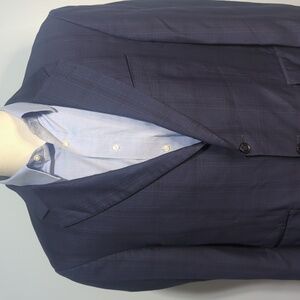 Peter Millar blue plaid sport coat - Size 42R